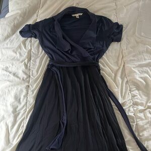 Diane Von Furstenberg Black Silk Dress
